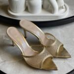 Gianvito Rossi 85mm Rania Sandals In Gold Metallic
