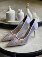 Jimmy Choo Love 65 Pumps In White Mesh