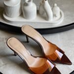 Gianvito Rossi 85mm Elle Open-Toe Sandals In Brown