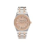 Audemars Piguet Royal Oak Pink Dial 18K Rose Gold Steel 33mm Watch