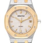 Audemars Piguet Royal Oak 30 mm Watch In Yellow Gold And White - Image 2