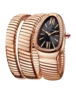 Bulgari Serpenti Tubogas Watch Rose Gold With Black Dial - Image 3