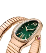 Bulgari Serpenti Tubogas Watch Rose Gold With Green Dial - Image 2