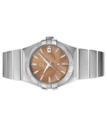 OMEGA Constellation Watch Stainless Steel In White Gold And Brown Dial - Image 2