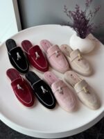 Loro piana Ladies Half Flat Shoes Pink - Image 3