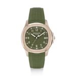 Patek Philippe Aquanaut Chronograph In White Gold And Green With Green Dial