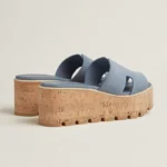 Hermès Eze 30 Oran Sandals Blue