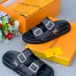 Louis Vuitton Slippers With Monogram Black