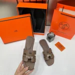 Hermes Oran Sandals Light Brown
