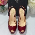 Giuseppe Zanotti Intriigo Open-Toe Slingback Sandals Red