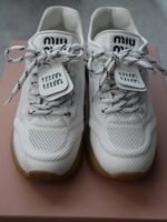 Miu Miu Women's White Low Top Sneakers - Image 2
