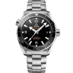 Omega Seamaster Planet Ocean 6000M Watch Stainless Steel In White Gold With Black Dial