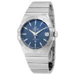 OMEGA Constellation Watch In White Gold With Blue Dial