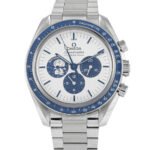 Omega Speedmaster Silver Snoopy Award Watch In White Gold With White Dial - Image 2