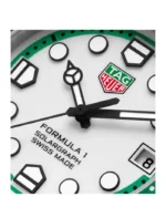 TAG Heuer Formula 1 Solargraph Watch In White Gold And Green With White Dial - Image 3