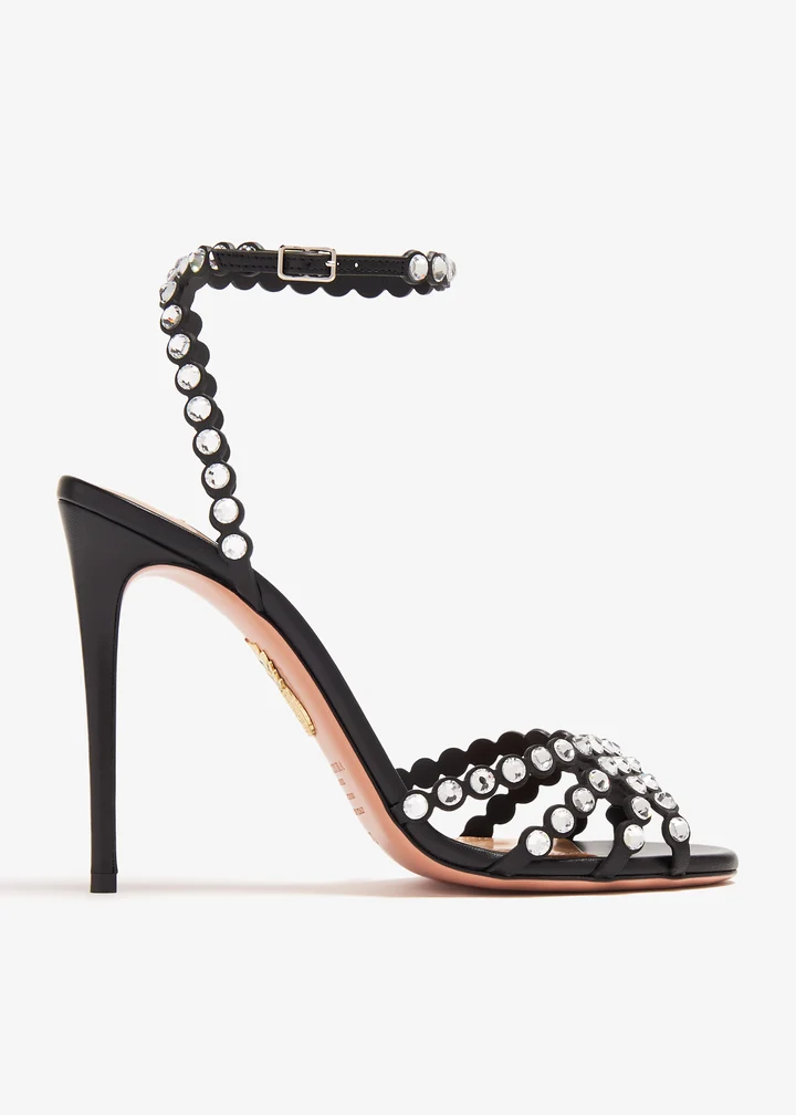 Aquazzura Tequila 105 Sandals In Black And White