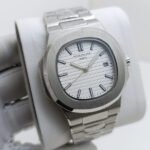 Patek Philippe Nautilus Watch Stainless Steel In White Gold, And White Dial - Image 2